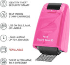Guard Your ID Wide Stamp Roller for Identity Protection, Pink