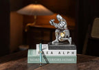 NCQIXIAO Templar Vanguard Soldier Pen Holder Pencil Stand Desk Organizers and Accessories as Gift for Medieval Warrior Enthusiast (Silver)