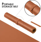Cork Desk Mat - Dual-Sided Desk Pad for Office and Home - Desk Organization and Accessories - Ideal for Large Mouse Pad and Desk Mats on Top of Desks(Brown,27.6"x 13.8")