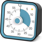Visual Timer for Kids with Pause Function, 60 Minute Countdown Timer for Kids Desk Study, Teaching, Kitchen Cooking, Office Meetings, Time Management for ADHD (Black)