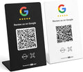 Hotlabel Review Stand 2-Pack + Black & White + for Boosting Google Reviews + NFC Tap & QR Code + Share 1 Independent Link (Supports 1 Store) + All Phones Compatible + No App/Subscription