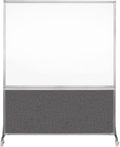 DivideWrite Mobile Whiteboard | Double Sided Dry Erase Board | Portable Office Cubicle Partition | Display for Classrooms, Conference Rooms, Meeting Areas and More | Charcoal Gray 5' Wide X 6' Tall