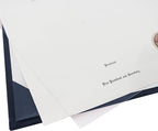 GraduationMall 8.5"x11" Smooth Padded Diploma Cover Certificate Holder Darkblue,2-Packs