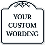 Custom Decorative Sign, Personalized Metal Sign for Business, Driveway, Home, Airbnb, Office Door Plaque,Black Border Sign, 12x12 Inches, ACM, Fade Resistant, Made in USA by Sigo Signs