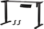 BIZUM Electric Standing Desk Frame, Height Adjustable Sit Stand Desk Base with Memory Preset Button, USB Port for Home Office, Black Frame Only