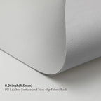 Leather Desk Mat - Small Non-Slip PU Desk Pad for Office and Home - Desk Organization and Accessories - Ideal for Large Mouse Pad and Small Desk Mats on Top of Desks (White,23.6"x 13.8")