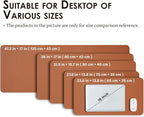 Large Desk Mat - 47.2"x 17" Non-Slip PU Desk Pad for Office and Home - Ideal for Large Mouse Pad and Desk Mats on Top of Desks(Brown)