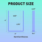 360pt 3"x4" Hard Card Sleeves - 25Pcs Hard Plastic Top Loaders Card Sleeves for Trading Cards, Top Loader Card Holder Fit for Thick Baseball, Basketball, Hockey, Football, Games and Memorbilia Cards