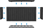 Yardgrace 90 Gallon Waterproof Outside Storage Box - Patio Storage & Outdoor Deck Box, All-Weather Resin Chest for Pool/Garden Accessories, Lockable UV-Resistant, Jet Black