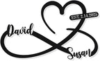 Custom Metal Heart and Infinity Wall Art Valentines Day Wedding Gifts Housewarming Gift Love Metal Sign Infinity Metal Sign Heart Metal Wall Art Love Heart Metal Sign