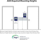 ADA Compliant Sign with Braille (6" x 3" Exit, White)