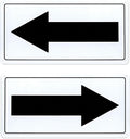 Black Arrow Sign Aluminum 10 x 5 Inch Heavy Duty Metal Waterproof Reflective Directional Sign for Outdoor 2 Pack