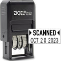 ZIGEL D50 Date Stamp with Scanned - Self Inking Date Stamp - Black