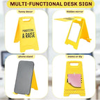 Funny Office Desk Accessories,Motivational Affirmations Office Cubicle Decor,Desk Decor,Phone Holder Mirror Acrylic Table Signs,Daily Desktop Corporate Work Humor Gifts for Leader (Manifesting Raise)