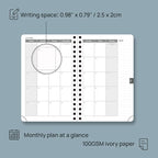 POPRUN Pocket 2026 Planner (Small Size- 4'' x 6.25'') Weekly and Monthly for Purse - Calendar 2026 (Jan. 2026 - Dec.2026) with Soft Cover, Plastic Ruler - Blue Green