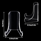 Chunful 2 Pieces Acrylic Plate Stands Clear Acrylic Easels Display Stands with Deep Support Shelves for Display Card Holder Photos Book Picture Table Top Holder Home Decors (3 x 2.6 x 2.2 Inch)