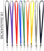 Beebel Lanyards 100 Pcs Lanyard for Id Badges Flat Lanyard with Badge Clip J-Hook