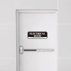 Electrical Room Door Sign for Business，Self-Adhesive Durable Modern Electrical Closet Room Sticker for Home, UV and Weather Resistant Authorized Personnel Only Signs for Business ，Workplace