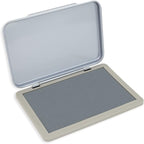 Metal Case Stamp Pad Medium Size, Gray Color - Size: 3" x 4" - Choose from 15 Ink Colors