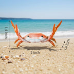 kirsaro 6PCS Desk Crab Pen Holder, Office Realistic Deskcrab Spoon Pencil Holder, Creative Desk Decor Accessories, Crab-Shaped Pen Rest, Pen Rack for Back to School Graduation Gift