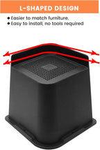 MXMZHXU Bed Risers 2 inch, 3 inch, 4 inch, 6 inch or 8 inch Heavy Duty Furniture Risers, Up to 6000 Lbs L Shaped Design Bed Lifts Blocks for Couch Desk Sofa Table (Black, 8 Inch 4 Pack)