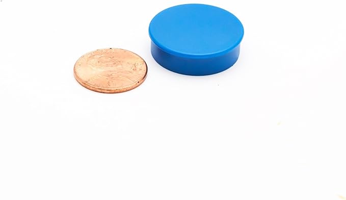 Round Fridge Magnets, Button Shaped, Small Colorful Magnetic Discs for Kitchen, Cabinet or Classroom, Perfect Whiteboard Supplies for Teachers - 24 Bullseye Office