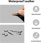 PU Leather Desk Pad Protector Gaming Mouse Pad Non Slip Desk Mat for Keyboard and Mouse Waterproof Desk Writing Pad for Office and Home Desk Accessories(Gray, 31.5 * 15.7)
