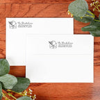 Custom Floral Address Stamp | Choose from 12 Designs | Multiple Ink Color Options | Envelope Return Address Stamp for Couple or Family (Design 4, Extra Large)