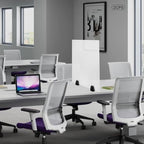 Desk Divider, 24 x 18 inch Acrylic Desk Privacy Panels, Privacy Desk Screen, Frosted Acrylic Partitions with Clamps Acrylic Table Top Sneeze Guard for Offices Schools (2PCS)