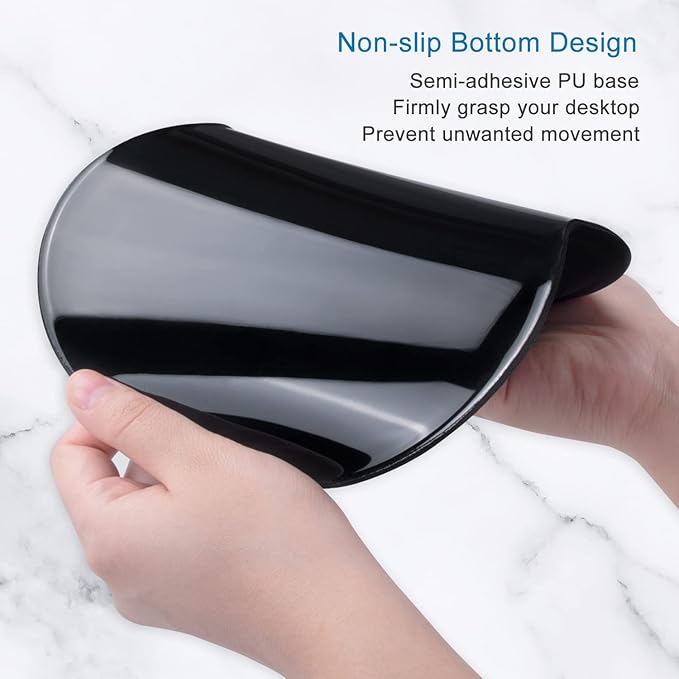 ITNRSIIET Ergonomic Mouse Pad with Gel Wrist Support Small Wrist Rest Smooth Surface Non-Slip PU Base Comfortable Office Supplies Pain Relief, 8.7 x 7.2 inches, Tropical Plants