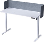 ERGO COLLECT Desk Privacy Panel,2PCS L-Shaped Clamp-On Office Desk Divider,2-in-1 Adjustable Acoustic Desktop Partition Or Under Desk Modesty Screen,for Office,Home,Felt (Grey, 39.4" x 15.7")