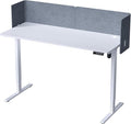 ERGO COLLECT Desk Privacy Panel,2PCS L-Shaped Clamp-On Office Desk Divider,2-in-1 Adjustable Acoustic Desktop Partition Or Under Desk Modesty Screen,for Office,Home,Felt (Grey, 47.2" x 15.7")