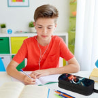 HiGaits Pencil Case for Boys,Multi-Slot Large Capacity Pencil Pouch with Soft Zipper, Durable Pen Box Astronaut