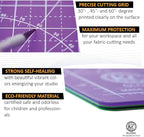 KC GLOBAL A3 (19"x13") Professional Grade Self-Healing Cutting Mat (Purple) - Odor-Free, Double-Sided, Eco-Friendly, Non-Slip, Premium Desk mat for DIY, Crafting, Model Building,and Art Projects