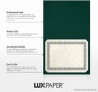 LUXPaper 9.5" x 12" Certificate Holders | Green Linen | 100lb. Cover | 50 Qty