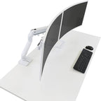 Ergotron – HX Dual Monitor Arm, VESA Desk Mount – for 2 Monitors Up to 32 Inches, 5 to 17.5 lbs Each – White