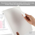 Henoyso 16 Pcs 3 Ring Binder 0.5 Inch Round Fits Letter Size 8.5'' x 11'' Paper Plastic Flexible Binder Bulk Holds 140 Sheets with 1 Pockets Versatile Organizer for Home Office School (White)