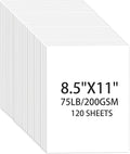 White Cardstock 8.5 X 11, 120 Sheets Card Stock, 75lb/ 200gsm Copy Paper, Cardstock Printer Paper for Art, Drawing, Invitations, DIY Cards, Watercolor, Craft, Construction, School & Office Supplies