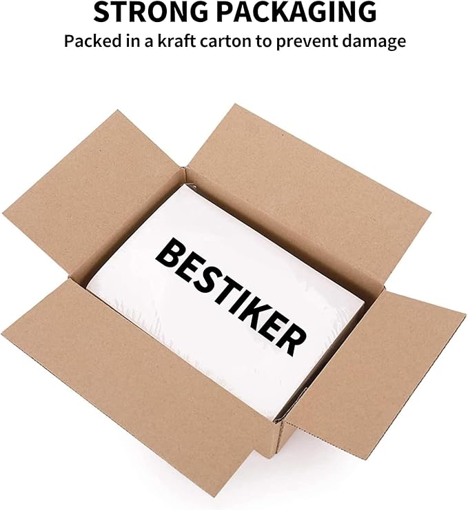 25 Sheets Sticker Paper Matte White, 8.5" x 11" Label Paper for Laser & Inkjet Printer, Full Sheet Label for Shipping Address Mailing