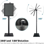 Golemas Sign Stand for Display, 11lbs Integrated Rod Heavy Duty Pedestal Floor Signage Stand Holder, for Outdoor or Indoor Advertising (8.5 x 11, Black)