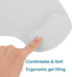 xinidc Ergonomic Computer Mouse Pad with Wrist Rest Support, Pain Relief Mouse Pad with Non-Slip PU Base for Home Office Working Studying (Gray)