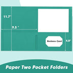 Two Pocket Folders, RAZCC 50 Pack 2 Pocket Folders Fit Letter Size Paper, Paper Folders with Pockets for School Office Business Home (Assorted 5 Colors)