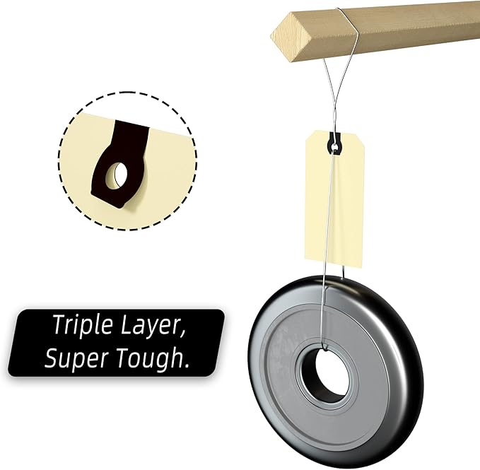 INNOVART Shipping Tags - Double Wired 5 1/4" x 2 5/8", Manila Wire Tags with Reinforced Eyelet, Case of 1000