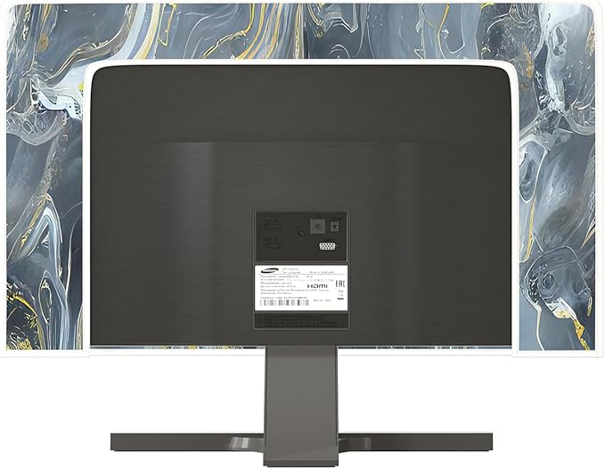 Baocicco Gray Gold Marble Waterproof 45, 46, 47, 48 Inch TV Dust Cover Anti-Static Dustproof Protective Aesthetic Texture Screen TV Covers Full Body Cover for Television Screen Desktop PC LED LCD OLED