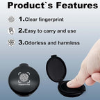 Fingerprint Ink Pad 5 Pack Thumbprint Ink Pad for Fingerprint Cards Notary Supplies Black Finger Print Kit for Identification Security ID Law Enforcement Fingerprint Office Home Use Stamp pad