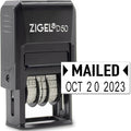 ZIGEL D50 Date Stamp with MAILED - Self Inking Date Stamp - Black