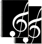 Music Notebook 2 Pack, 100 Sheets/200 Pages Blank Sheet Music Notebook, Staff Manuscript Paper Notebook, Music Writing Composition Notebook, Songwriting Notebook Music Accessories Gift, 26x20cm/10"x8"