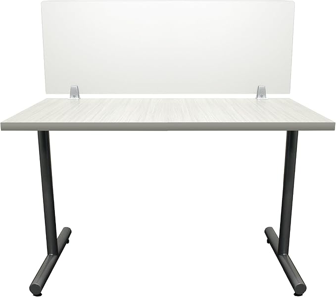 OBEX Frosted Acrylic Desk Mounted Privacy Panel, 12" x 36", Frosted