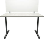 OBEX Clear Acrylic Desk Mounted Privacy Panel, 24" x 24", Clear