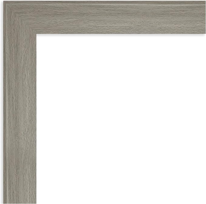 Amanti Art Grey Framed Magnetic Board 24x36 Large Vision Board for use with Magnets, 100% Metal Sheet to Display Items as Office Decor or for Home Organization in mudroom, Kitchen or Kids Room